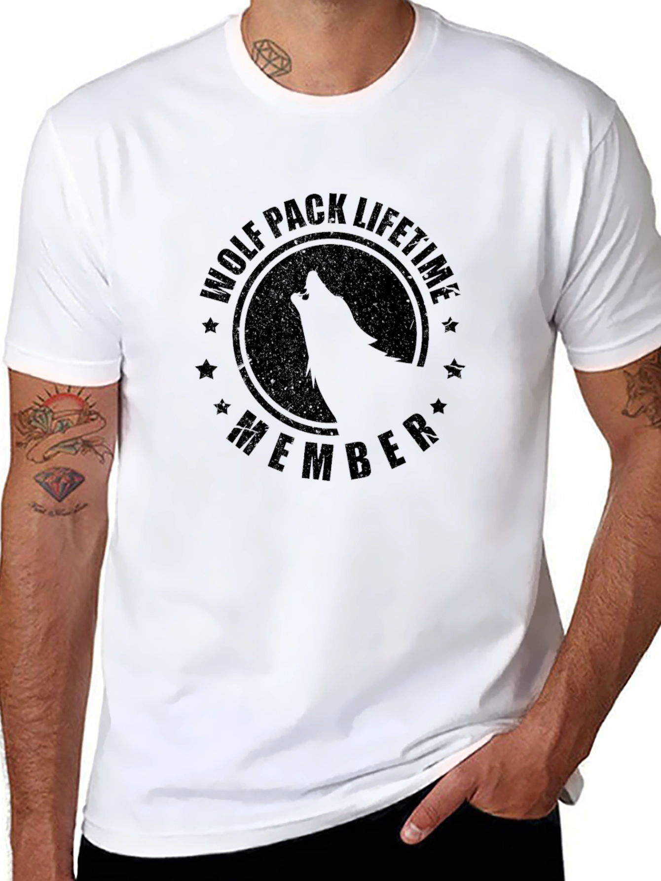 Wolf Pack Lifetime Member Black T-Shirt