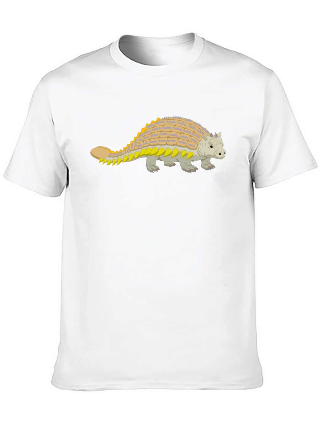Ankylosaurus Dinosaur Graphic Tee - Black Cotton Shirt