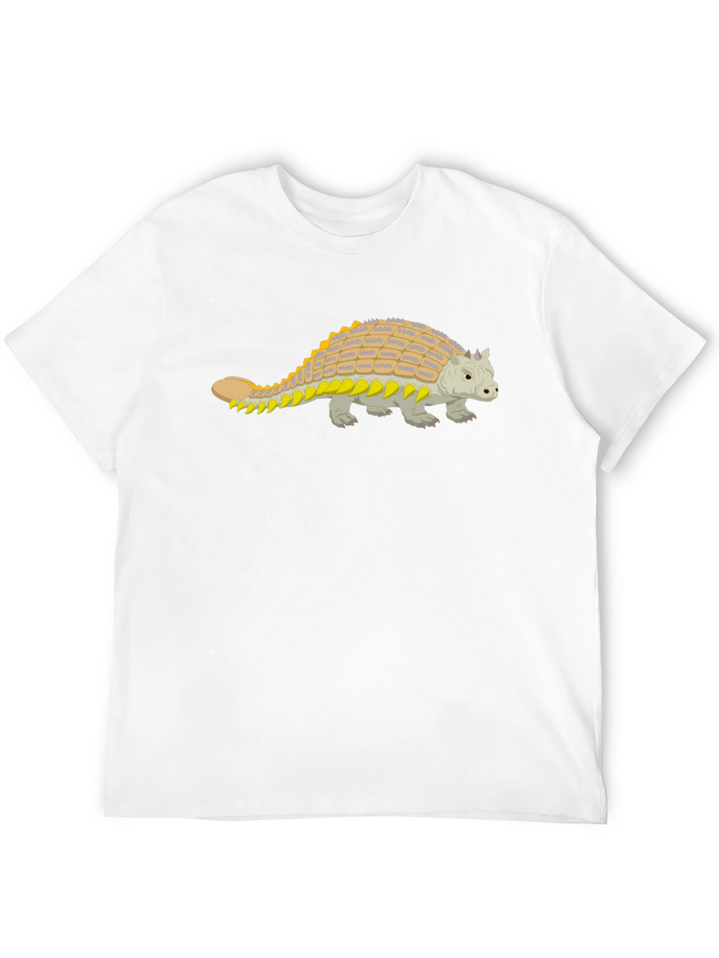 Ankylosaurus Dinosaur Graphic Tee - Black Cotton Shirt