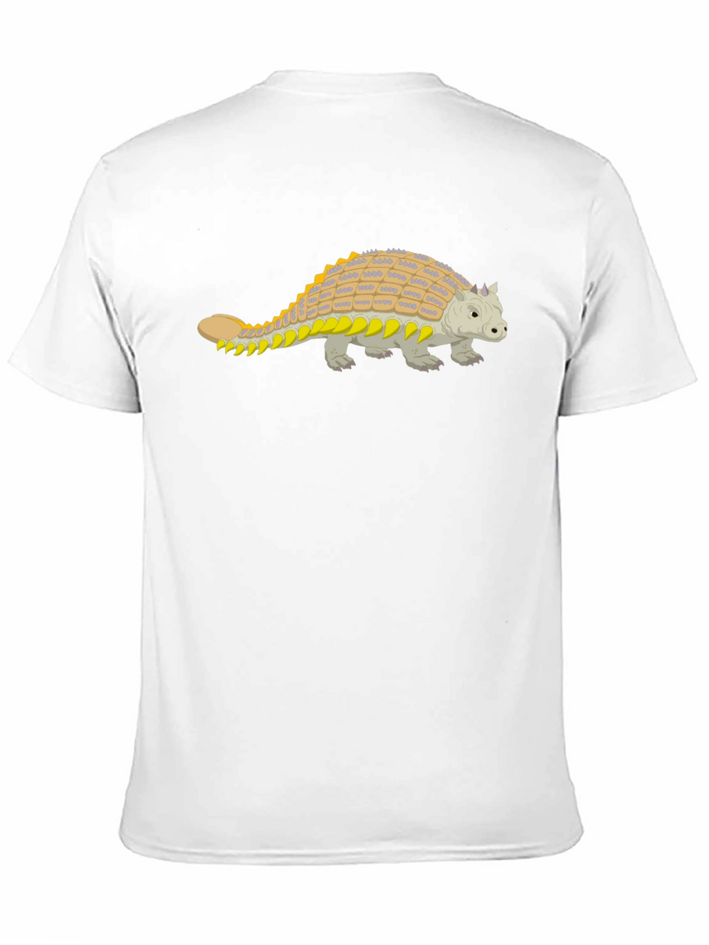 Ankylosaurus Dinosaur Graphic Tee - Black Cotton Shirt
