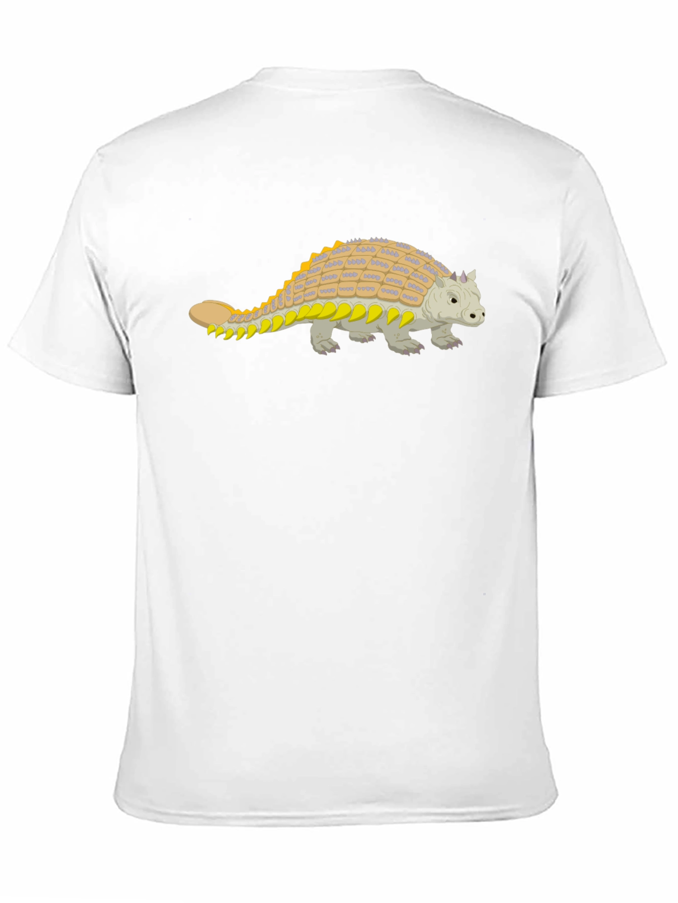 Ankylosaurus Dinosaur Graphic Tee - Black Cotton Shirt