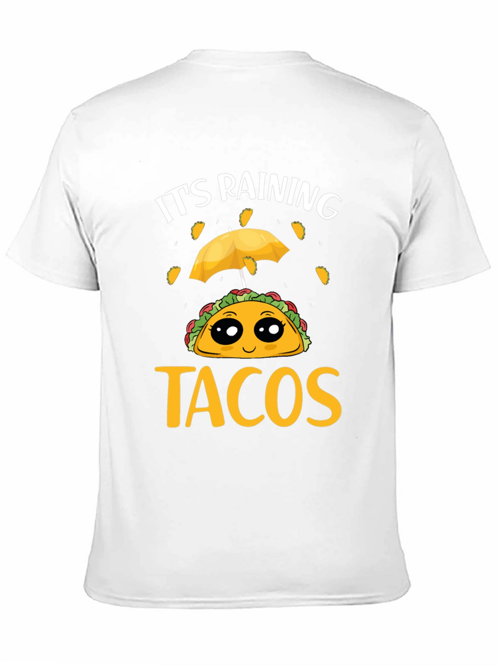 Its Raining Tacos Black T-Shirt Funny Foodie Tee