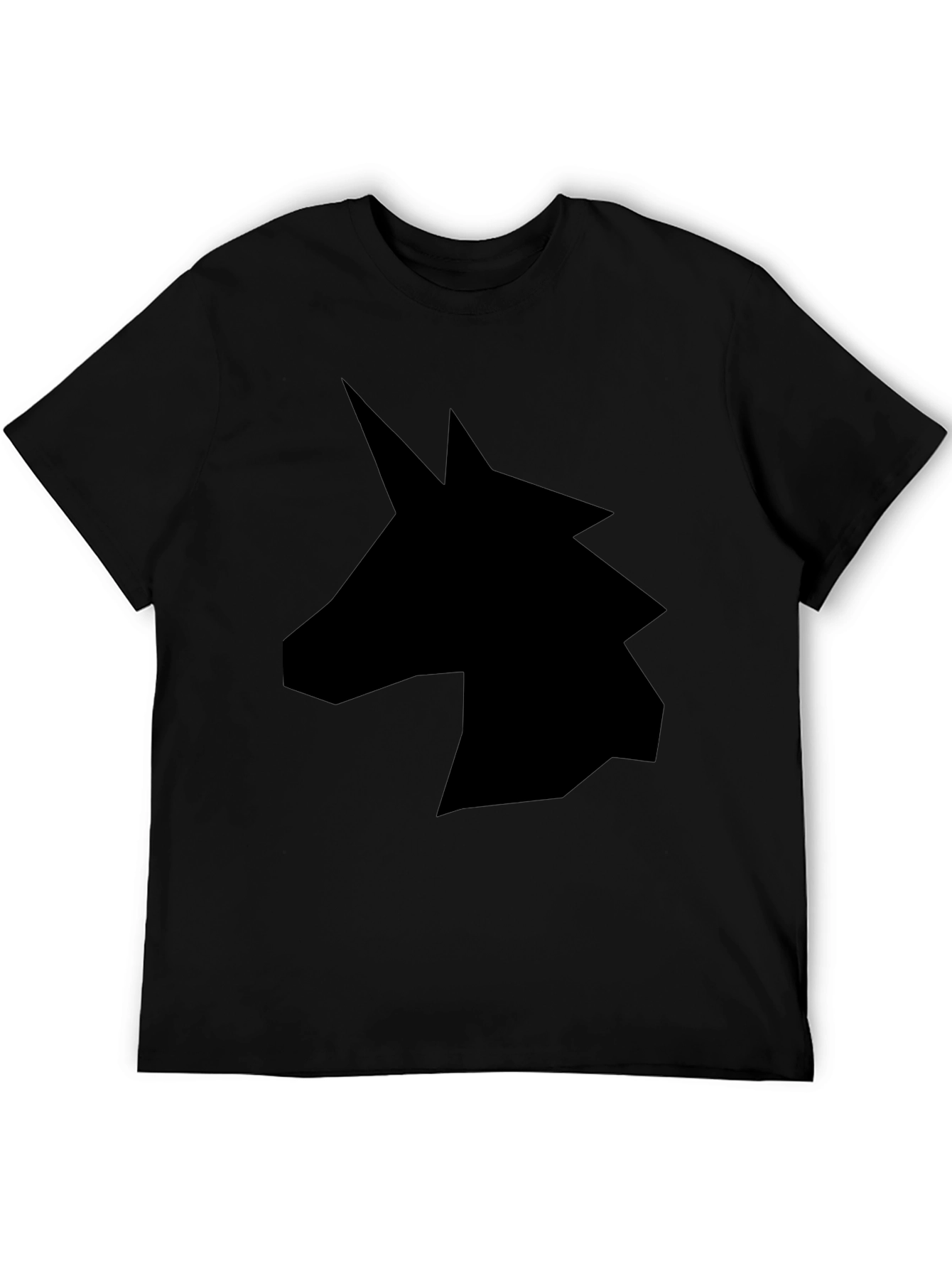 Unicorn Silhouette Graphic Tee - Black