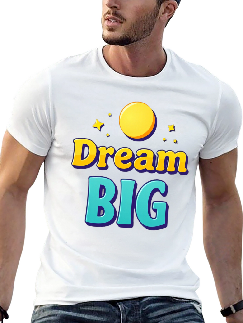 Dream Big Graphic Tee - Inspirational Black T-Shirt