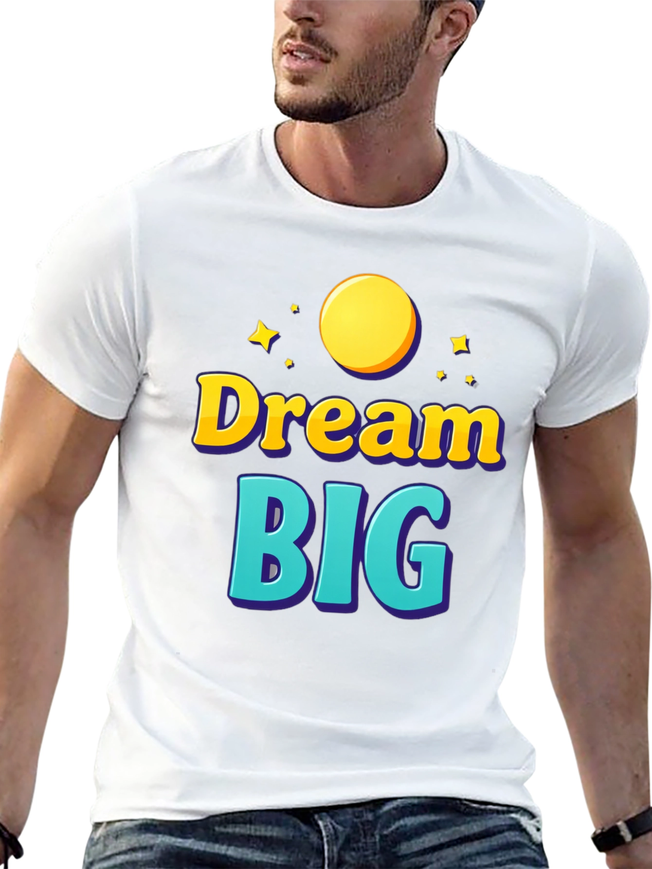 Dream Big Graphic Tee - Inspirational Black T-Shirt