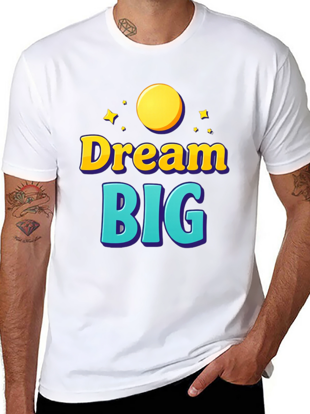 Dream Big Graphic Tee - Inspirational Black T-Shirt