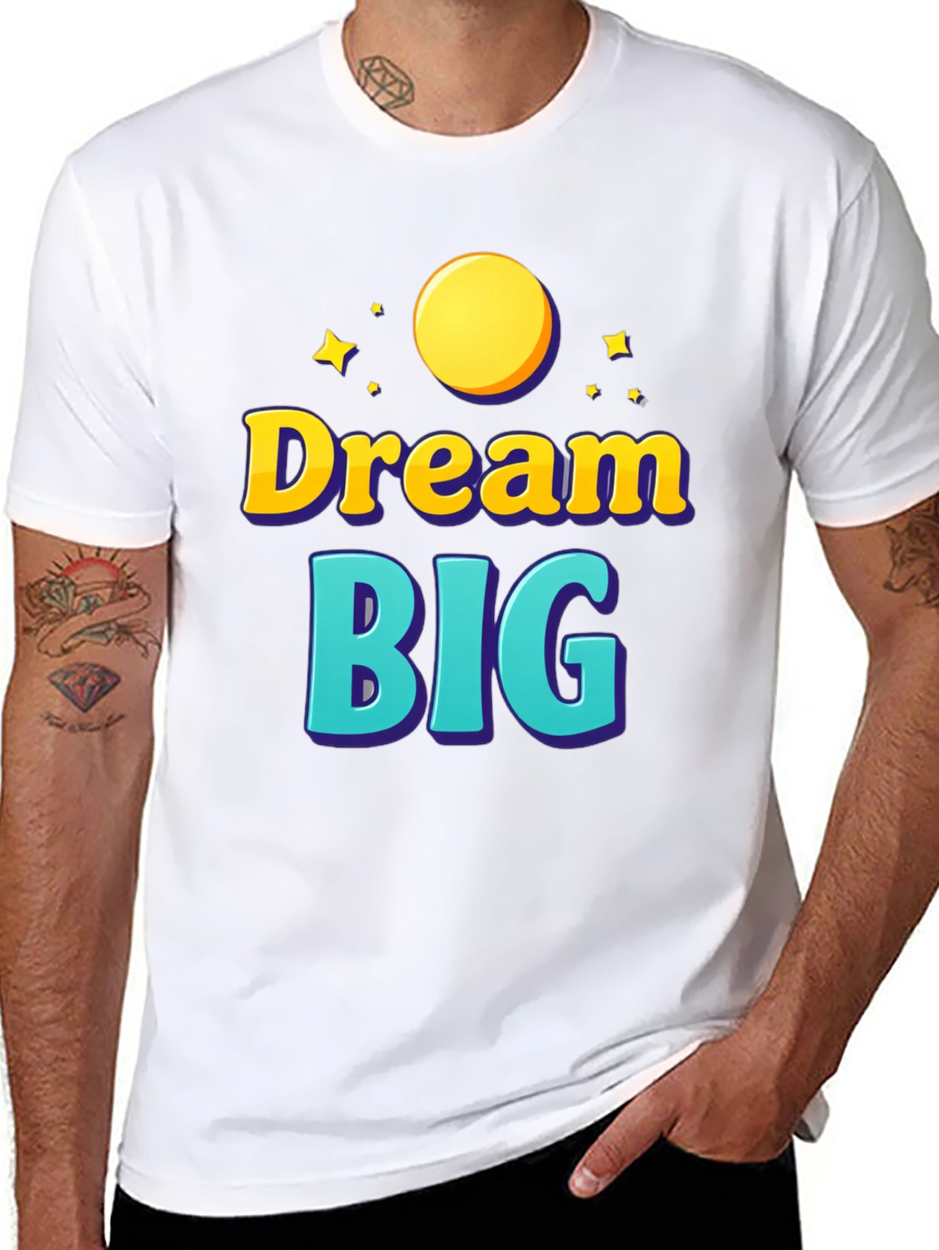 Dream Big Graphic Tee - Inspirational Black T-Shirt