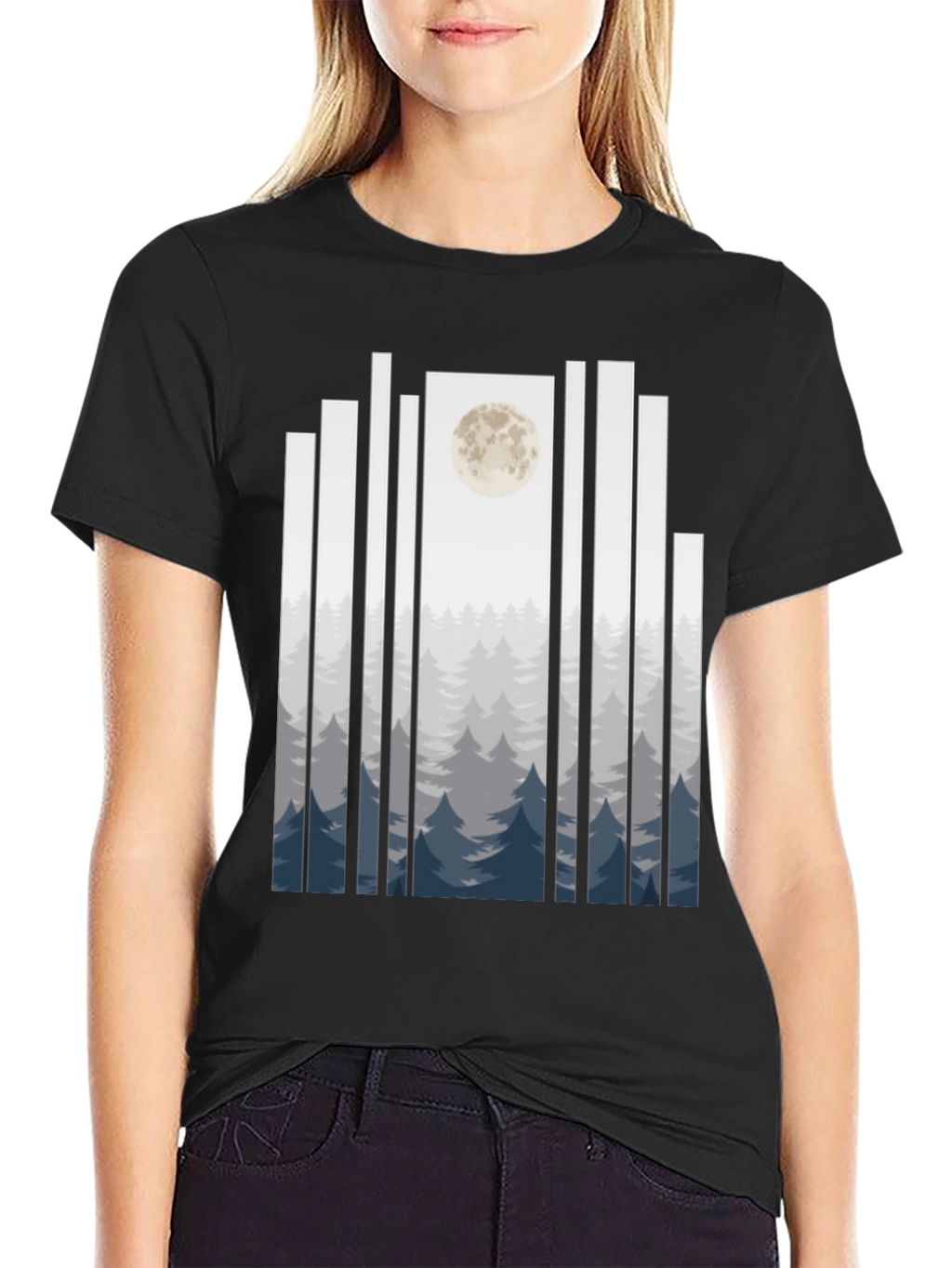 Moonlit Forest T-Shirt - Black