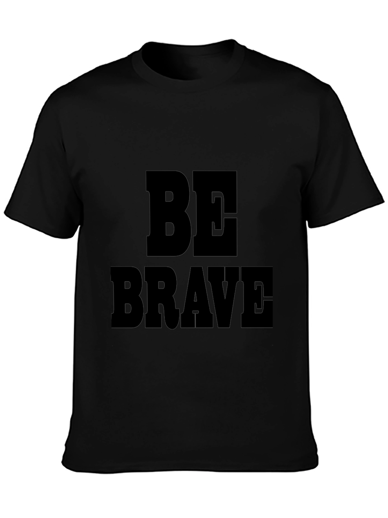 Be Brave Mens Black Graphic T-Shirt