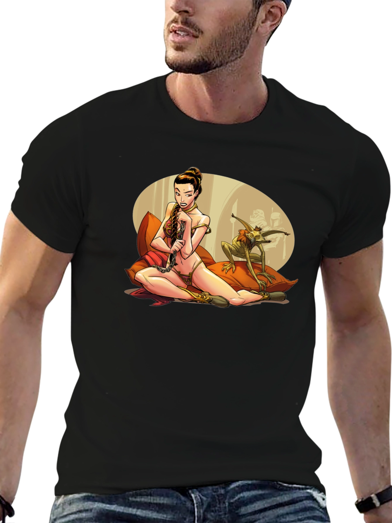 Leia Jabba Scene Graphic T-Shirt