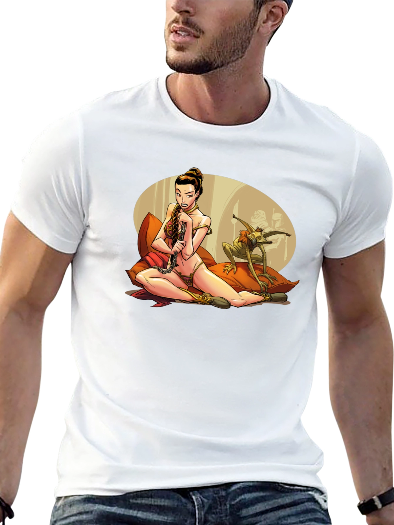 Leia Jabba Scene Graphic T-Shirt
