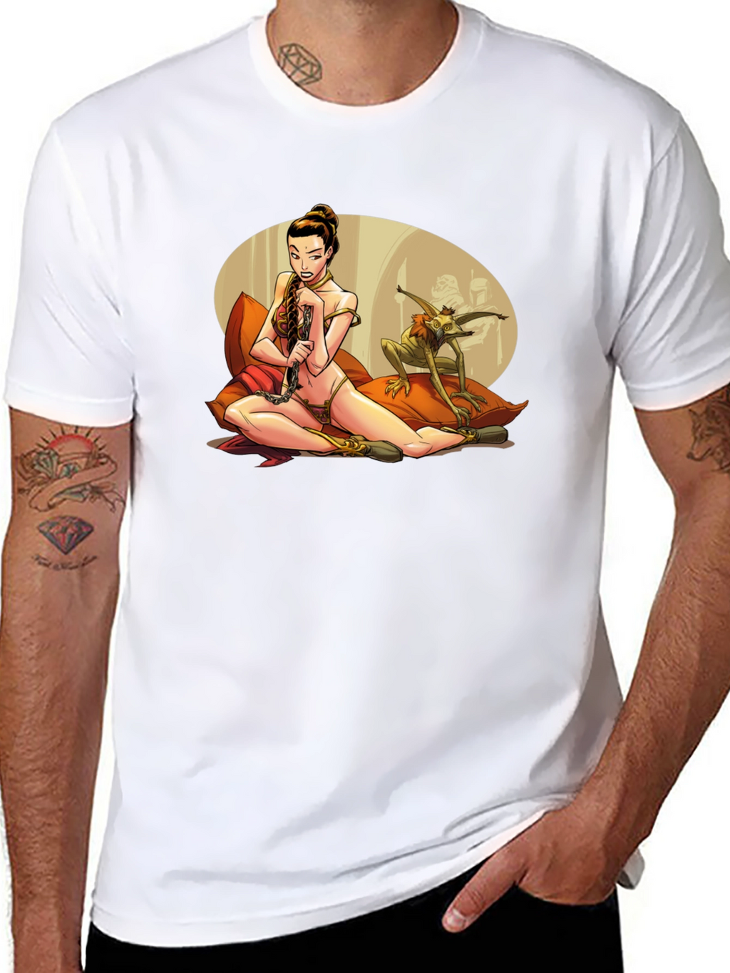 Leia Jabba Scene Graphic T-Shirt