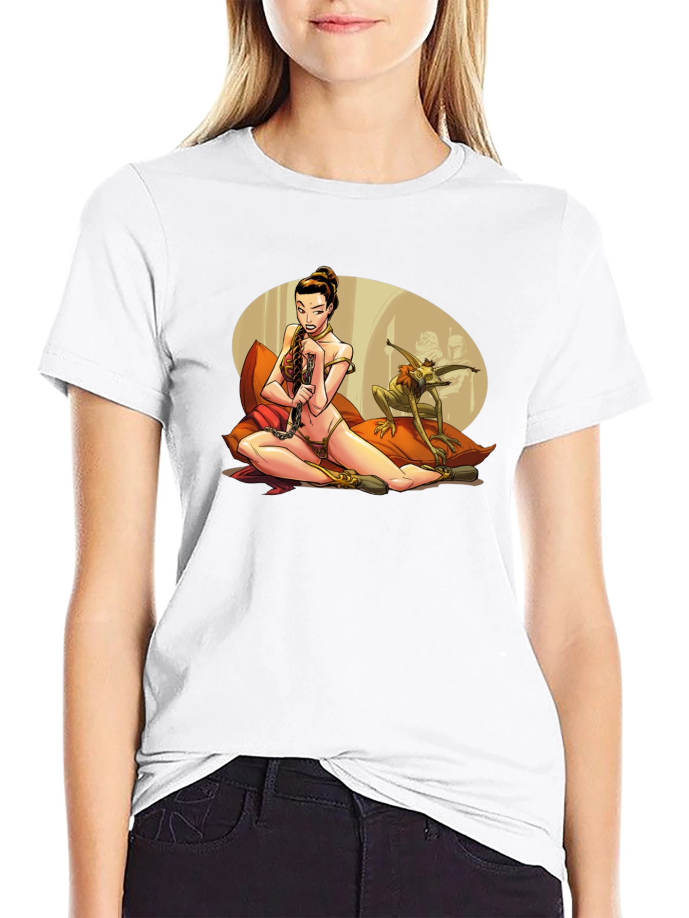 Leia Jabba Scene Graphic T-Shirt