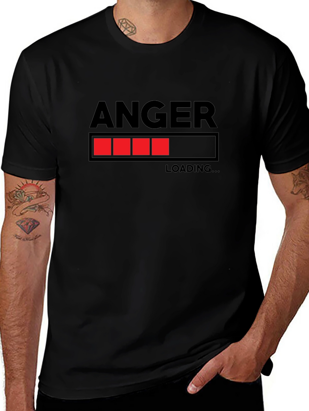 Anger Loading Funny Graphic T-Shirt