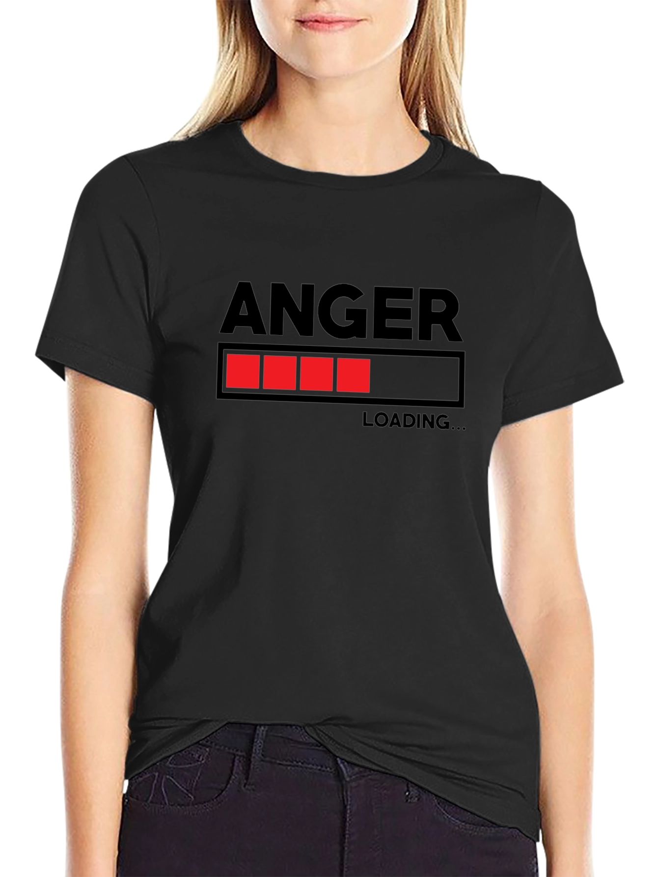 Anger Loading Funny Graphic T-Shirt