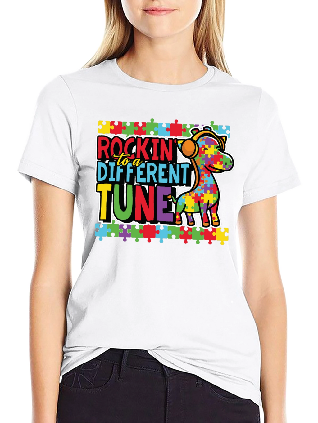 Autism Awareness Rockin to a Different Tune T-Shirt