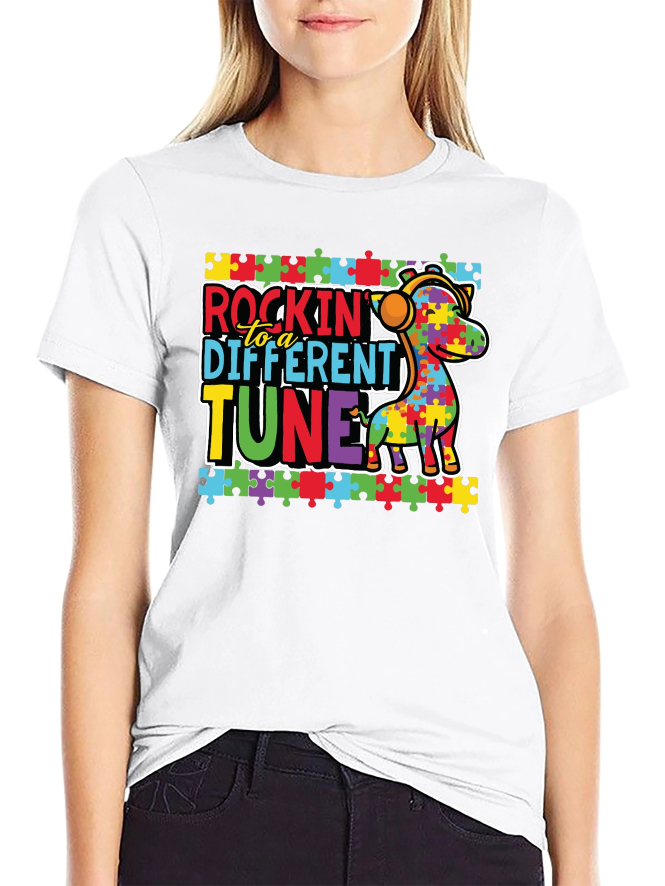 Autism Awareness Rockin to a Different Tune T-Shirt