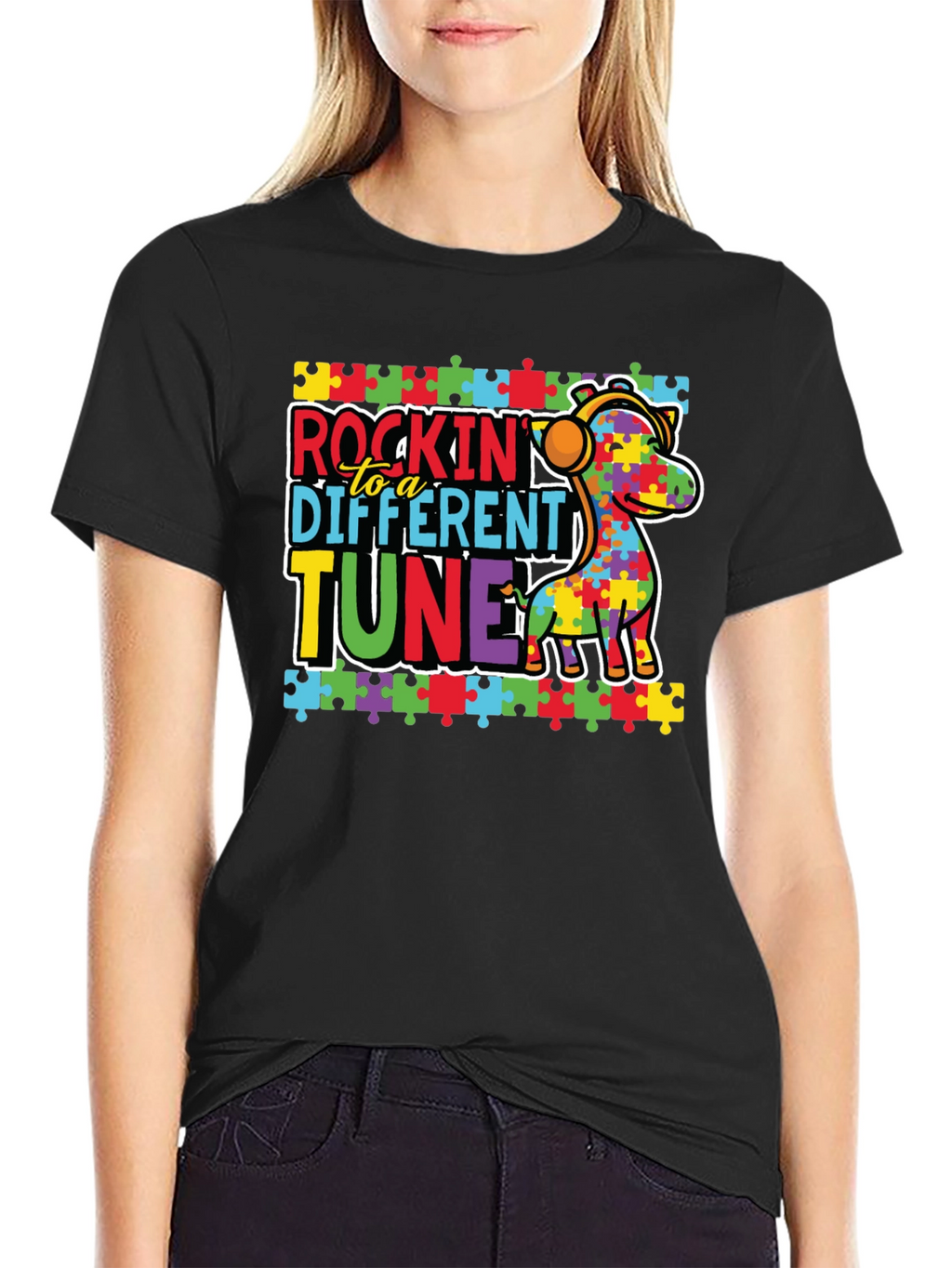 Autism Awareness Rockin to a Different Tune T-Shirt