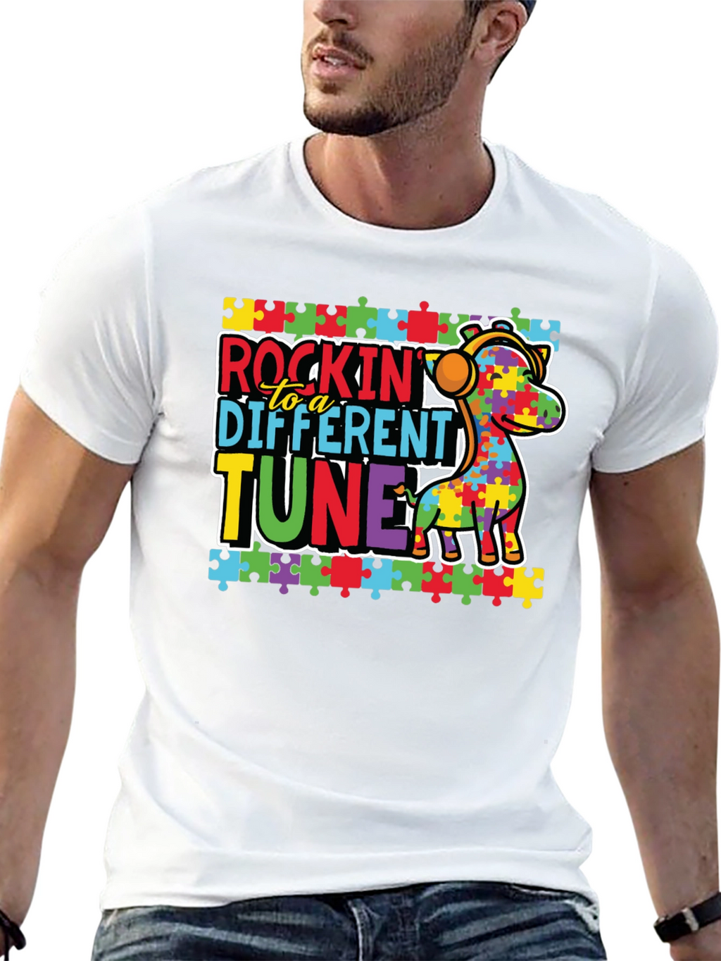 Autism Awareness Rockin to a Different Tune T-Shirt