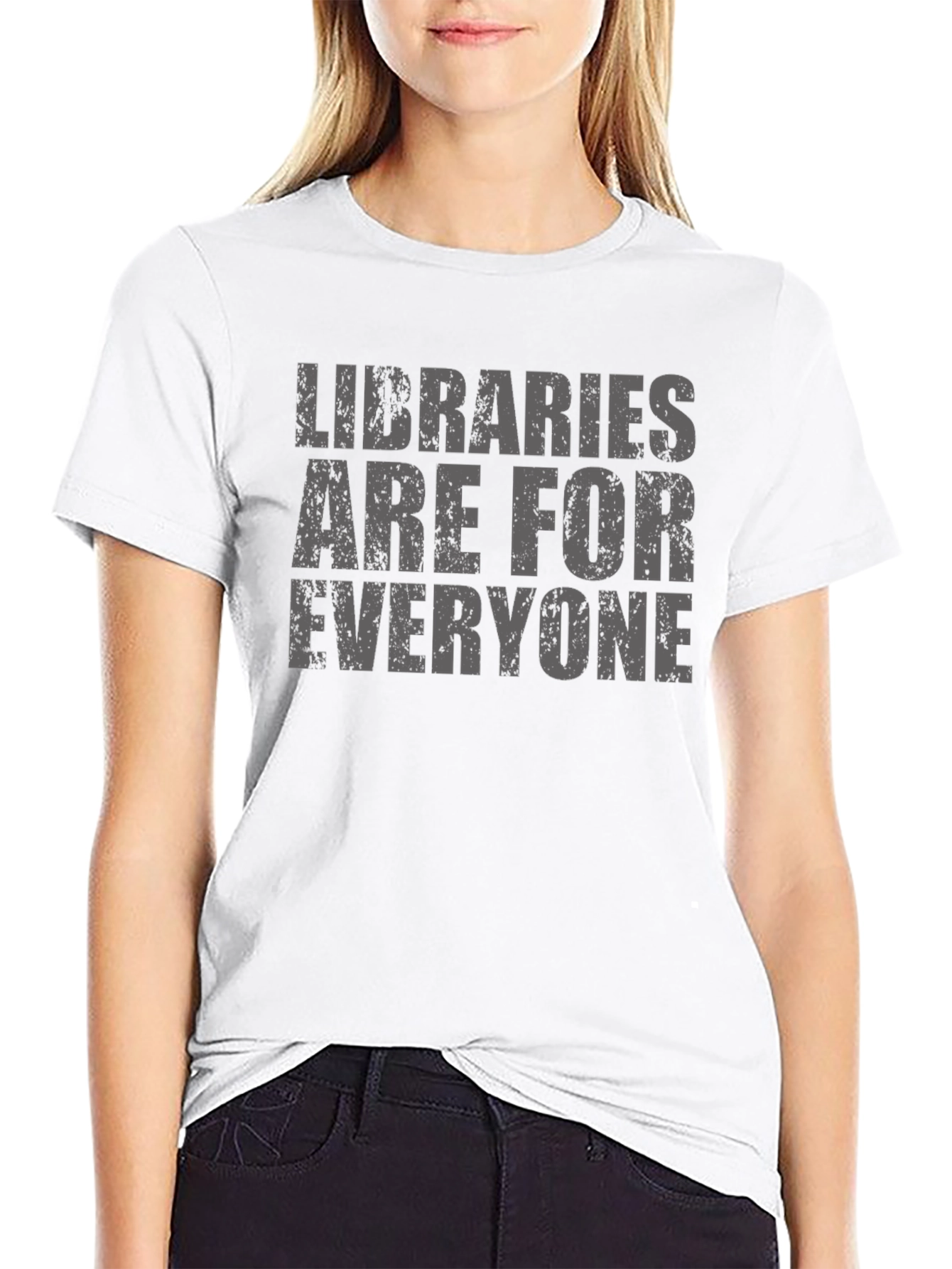 Libraries Are For Everyone Black T-Shirt