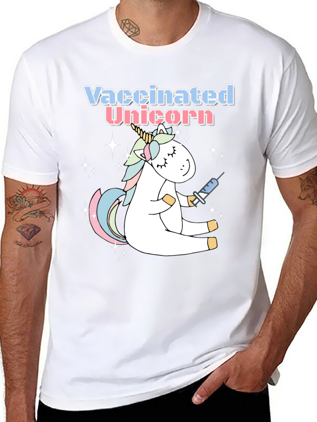 Vaccinated Unicorn Graphic Tee