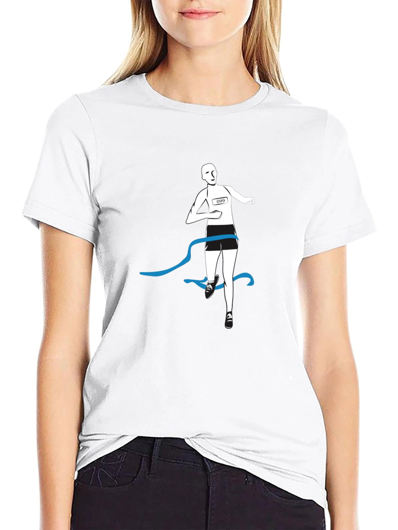Runner Finish Line Graphic Tee - Black
