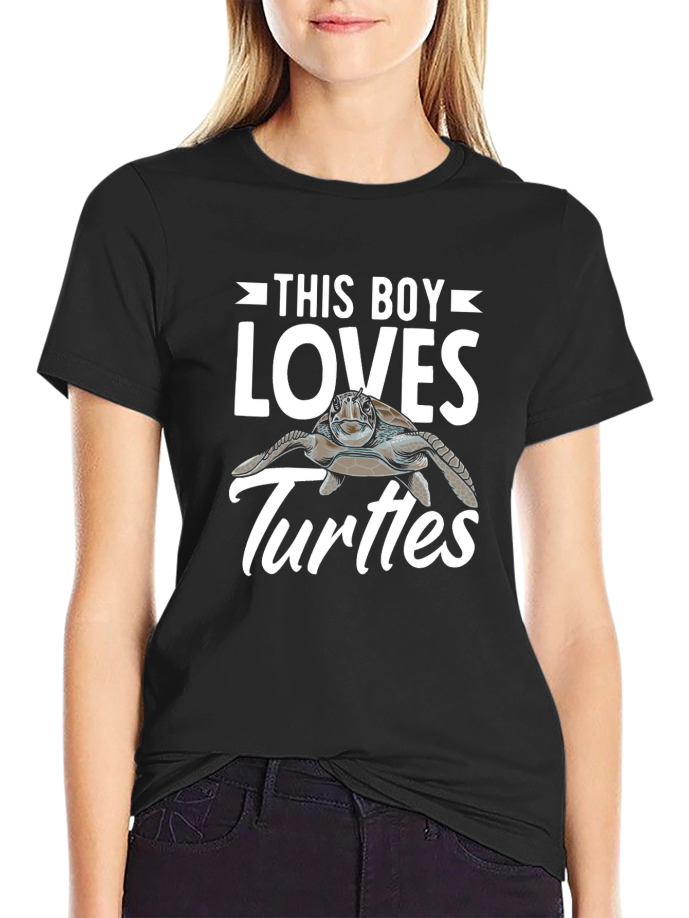 This Boy Loves Turtles Graphic T-Shirt