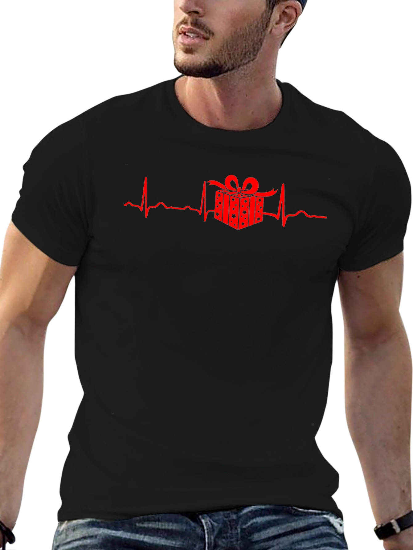 Gift Pulse Tee - Heartbeat Gift Box T-Shirt