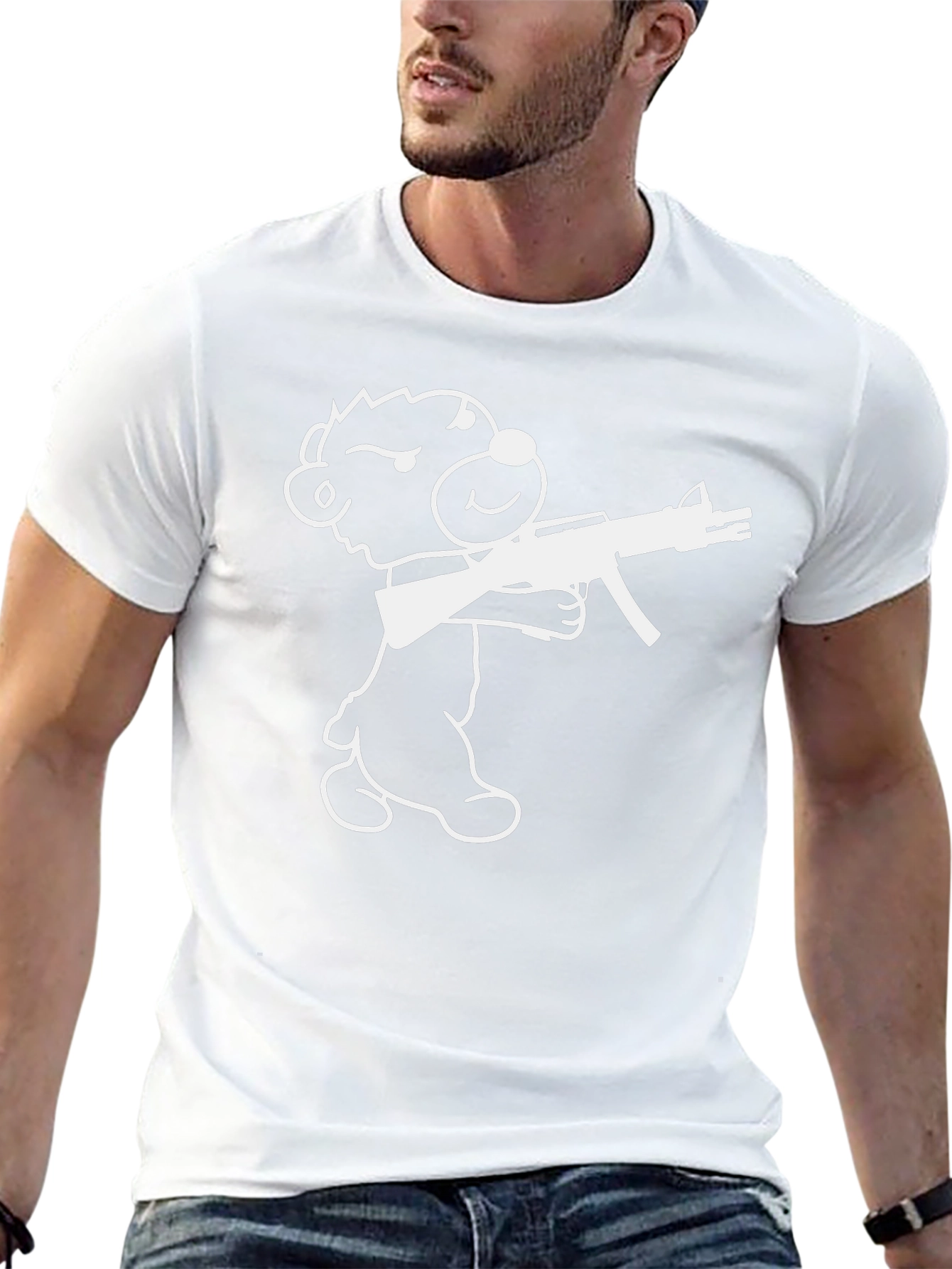 Edgy Bear AK-47 Black T-Shirt