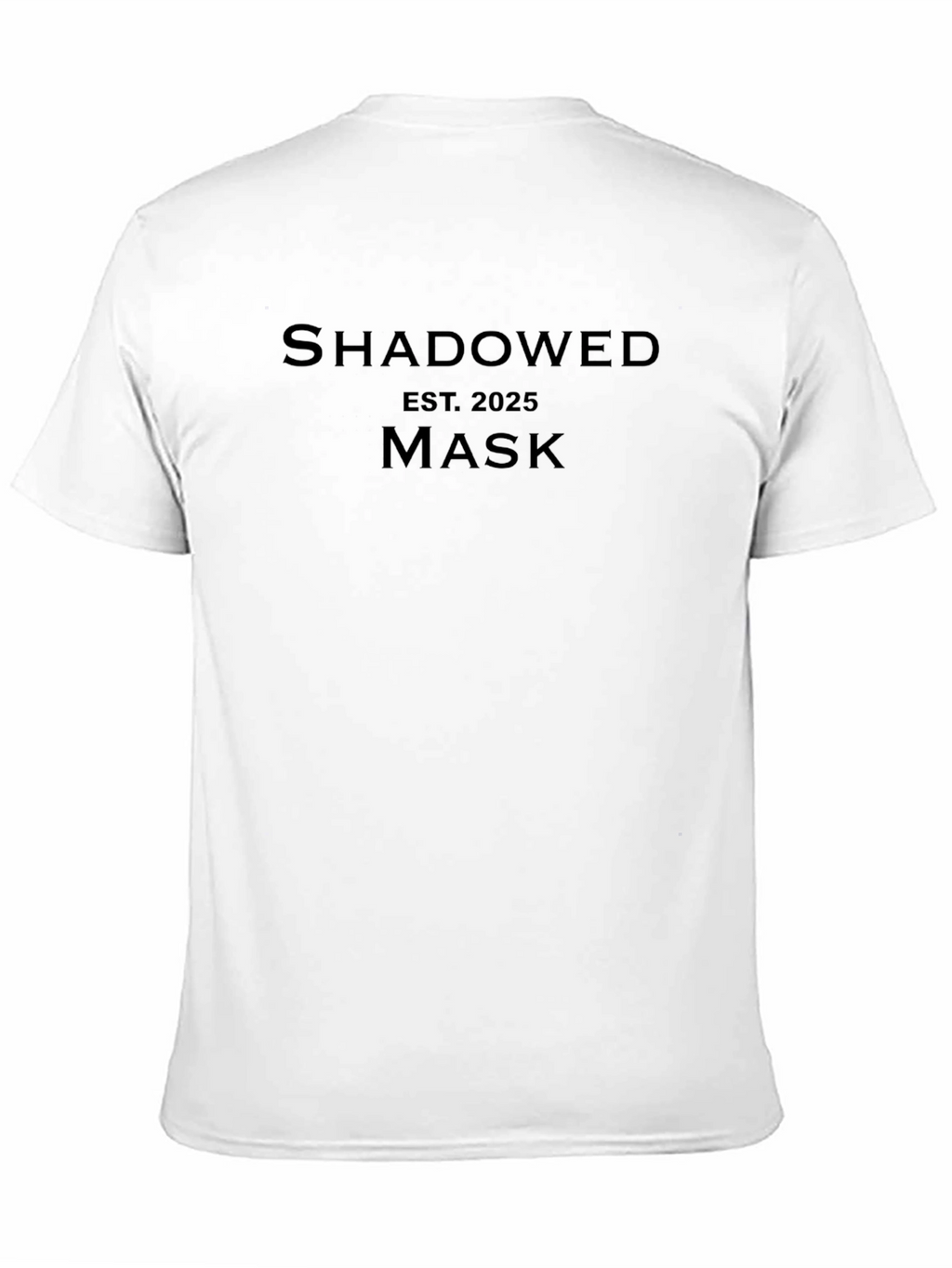 Shadowed Mask Est. 2025 Black Tee