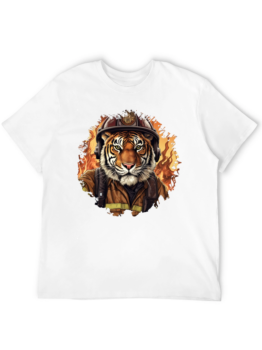 Tiger Firefighter Graphic Tee - Black