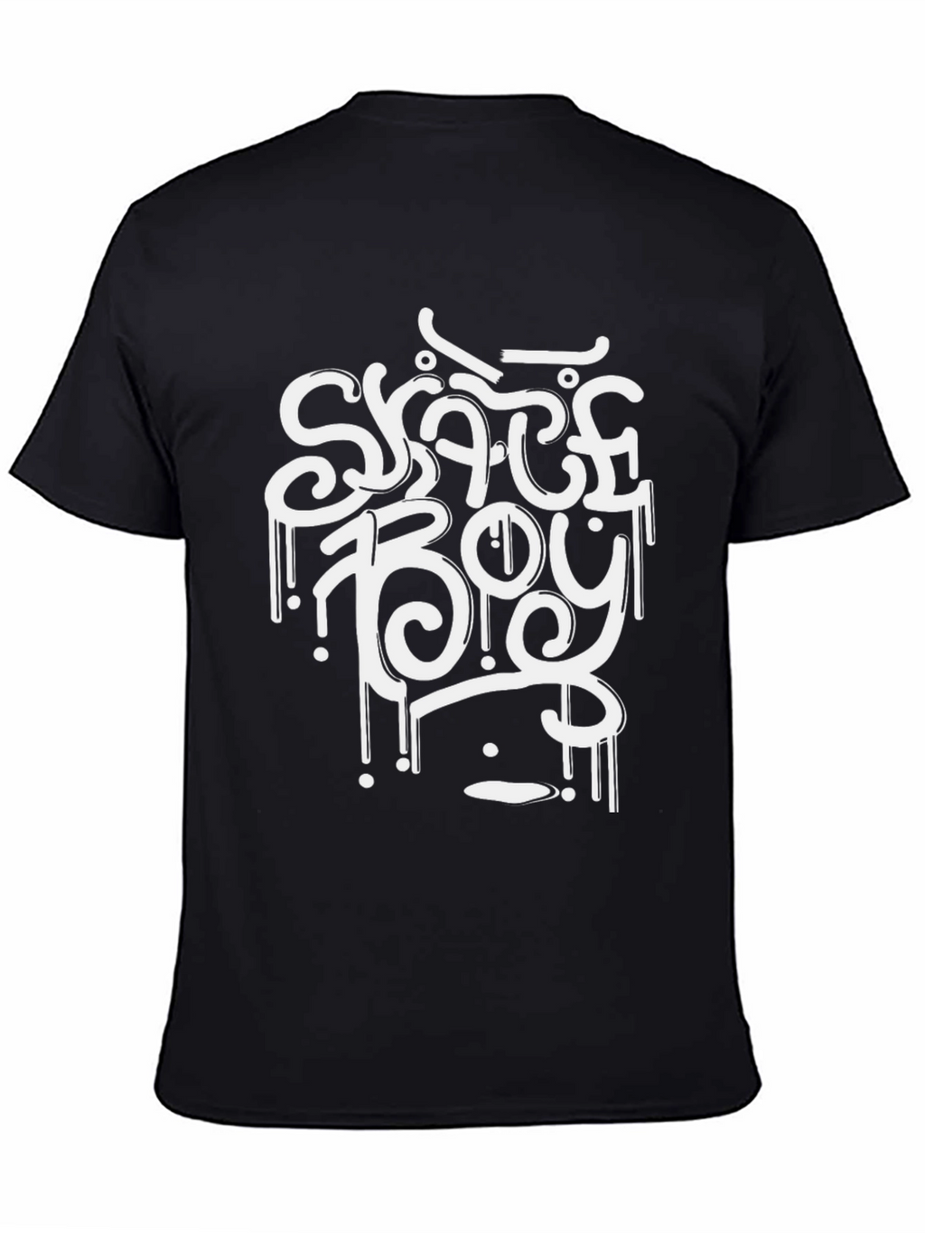 Skate Boy Black Graphic Tee - Cool & Trendy