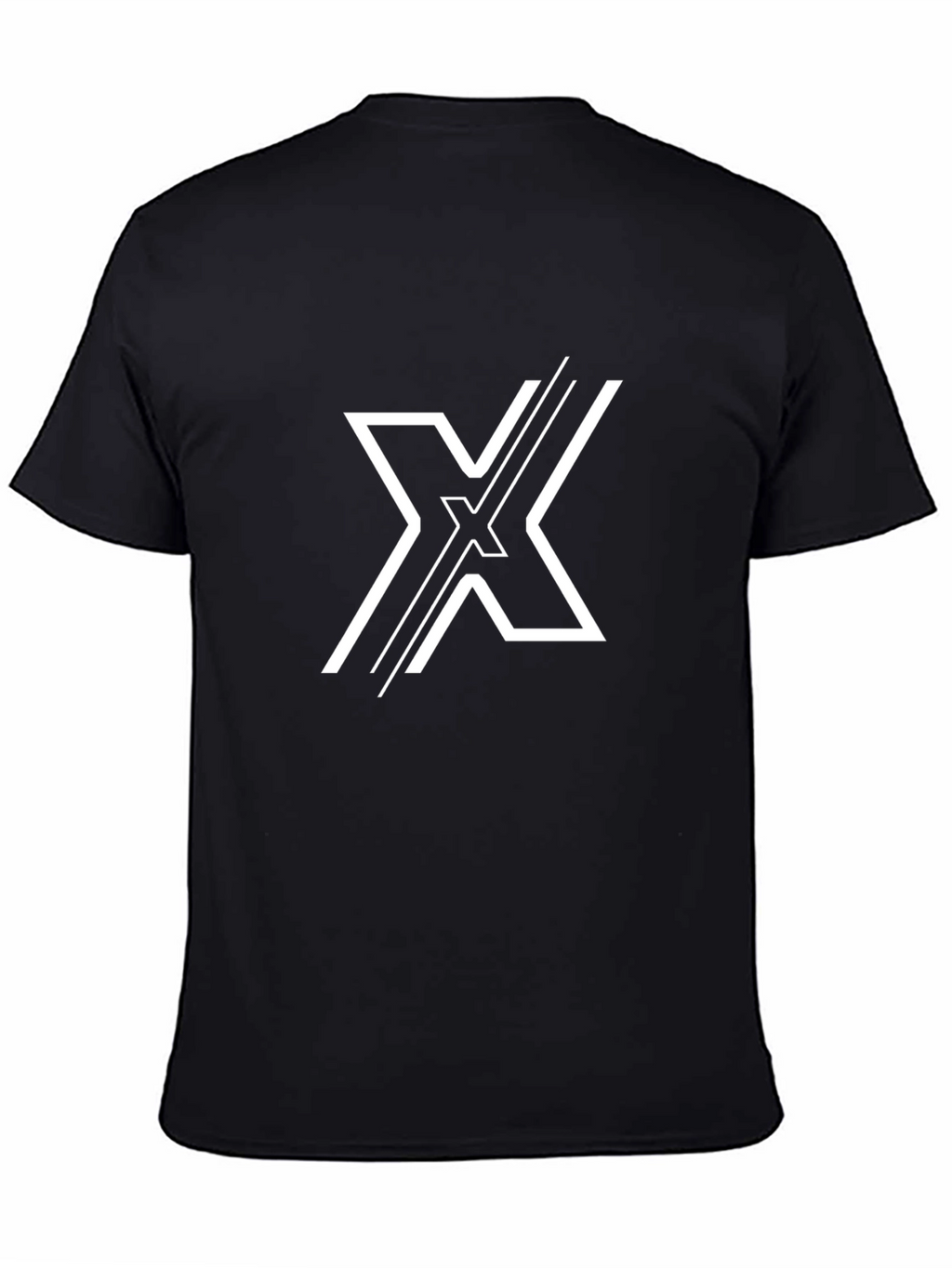 Bold Graphic Tee: Black T-Shirt with White X Design