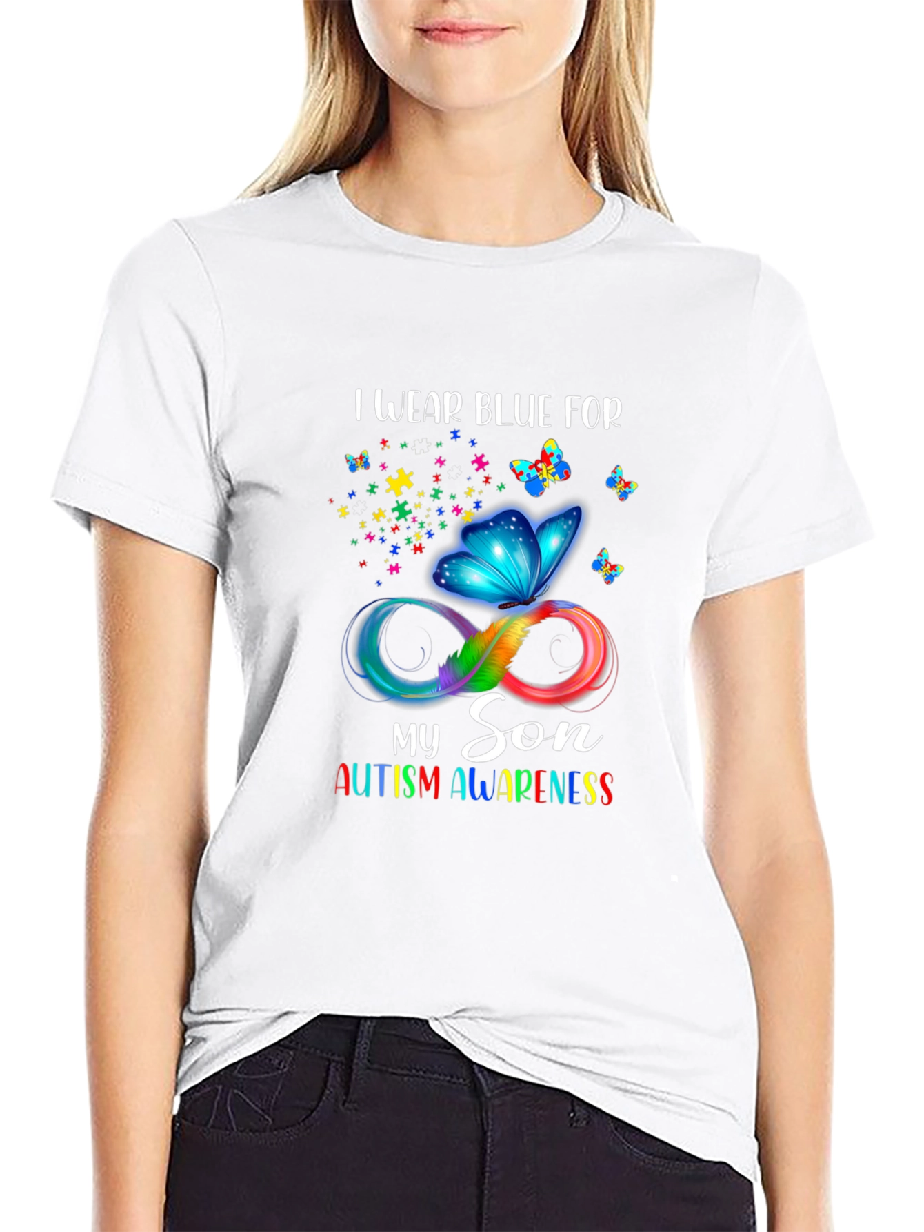Autism Awareness I Wear Blue T-Shirt