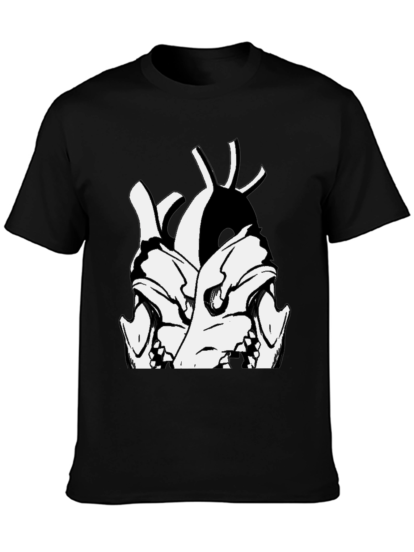 Skull Heart Graphic Black T-Shirt