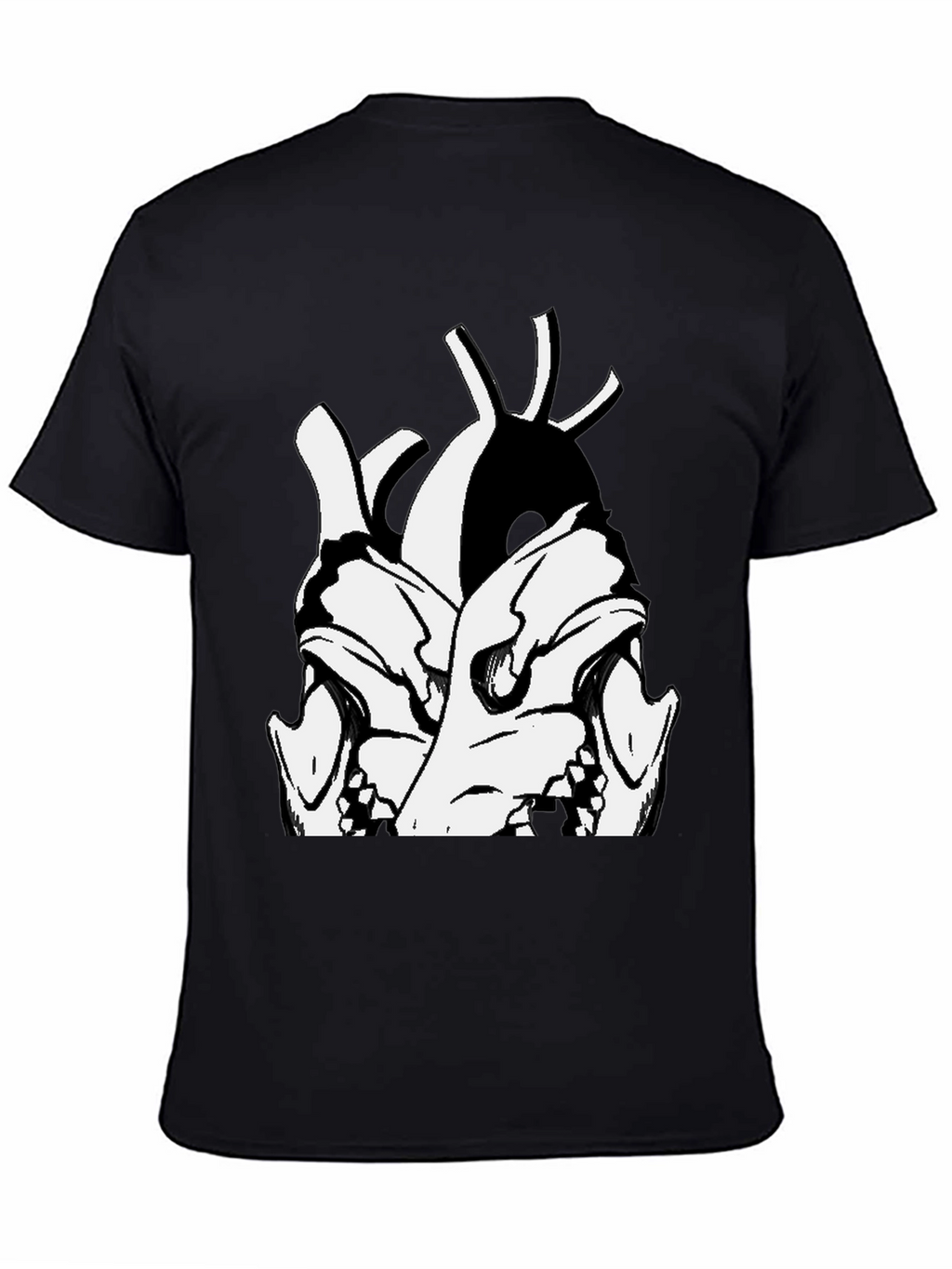 Skull Heart Graphic Black T-Shirt