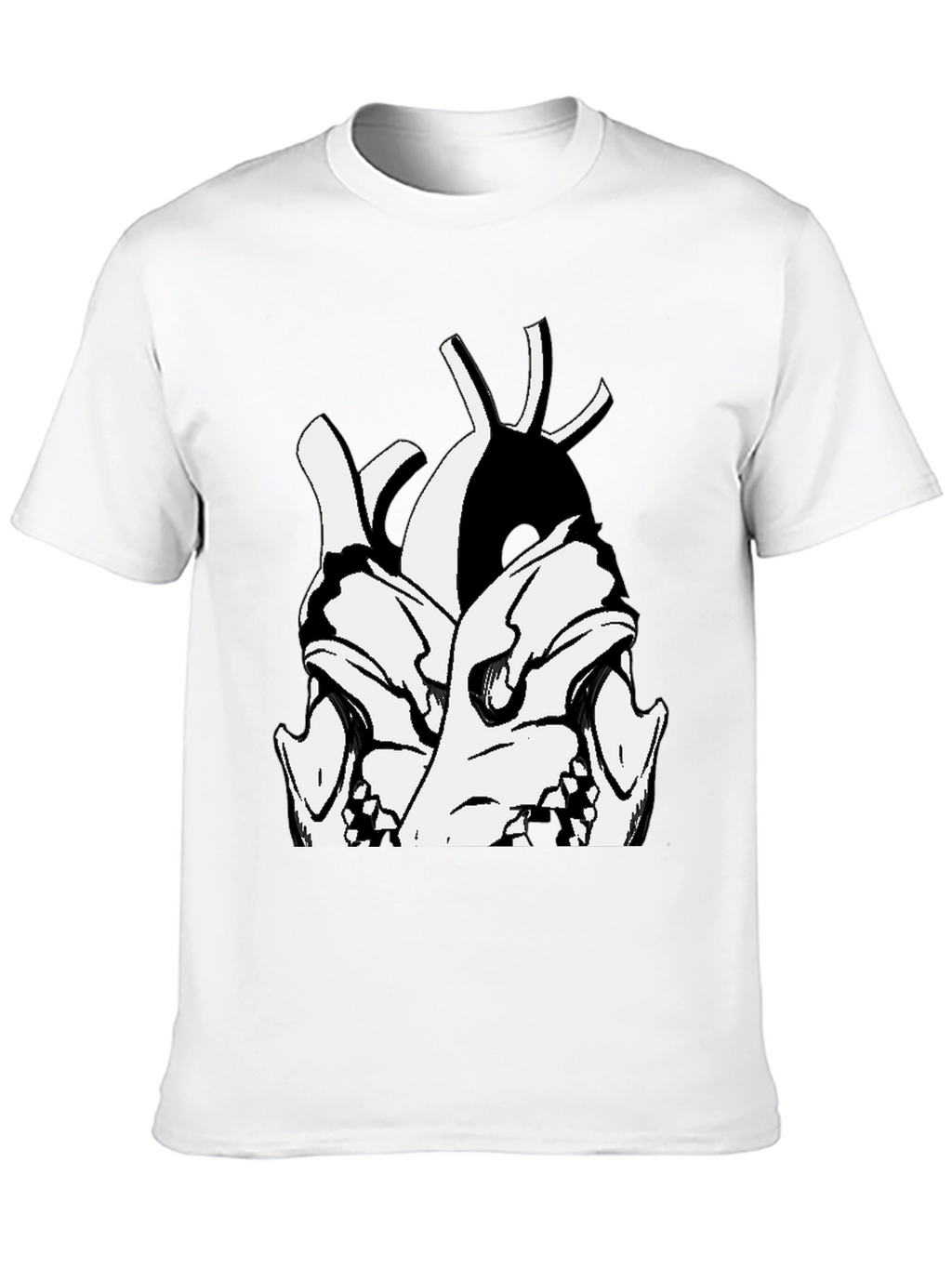 Skull Heart Graphic Black T-Shirt