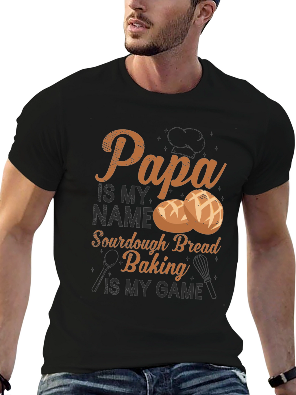 Papa Sourdough Bread Baking T-Shirt