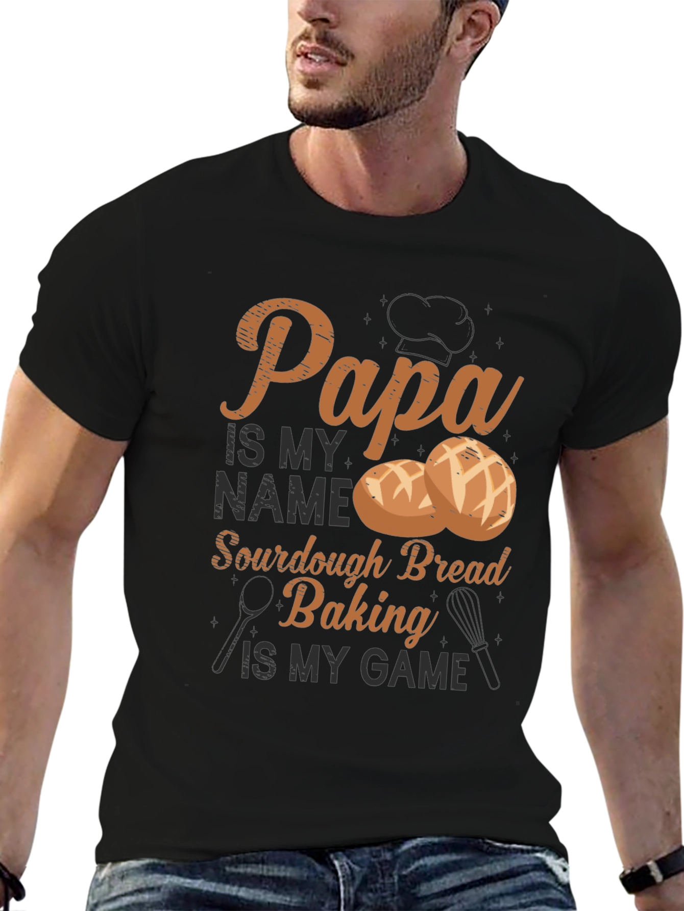 Papa Sourdough Bread Baking T-Shirt
