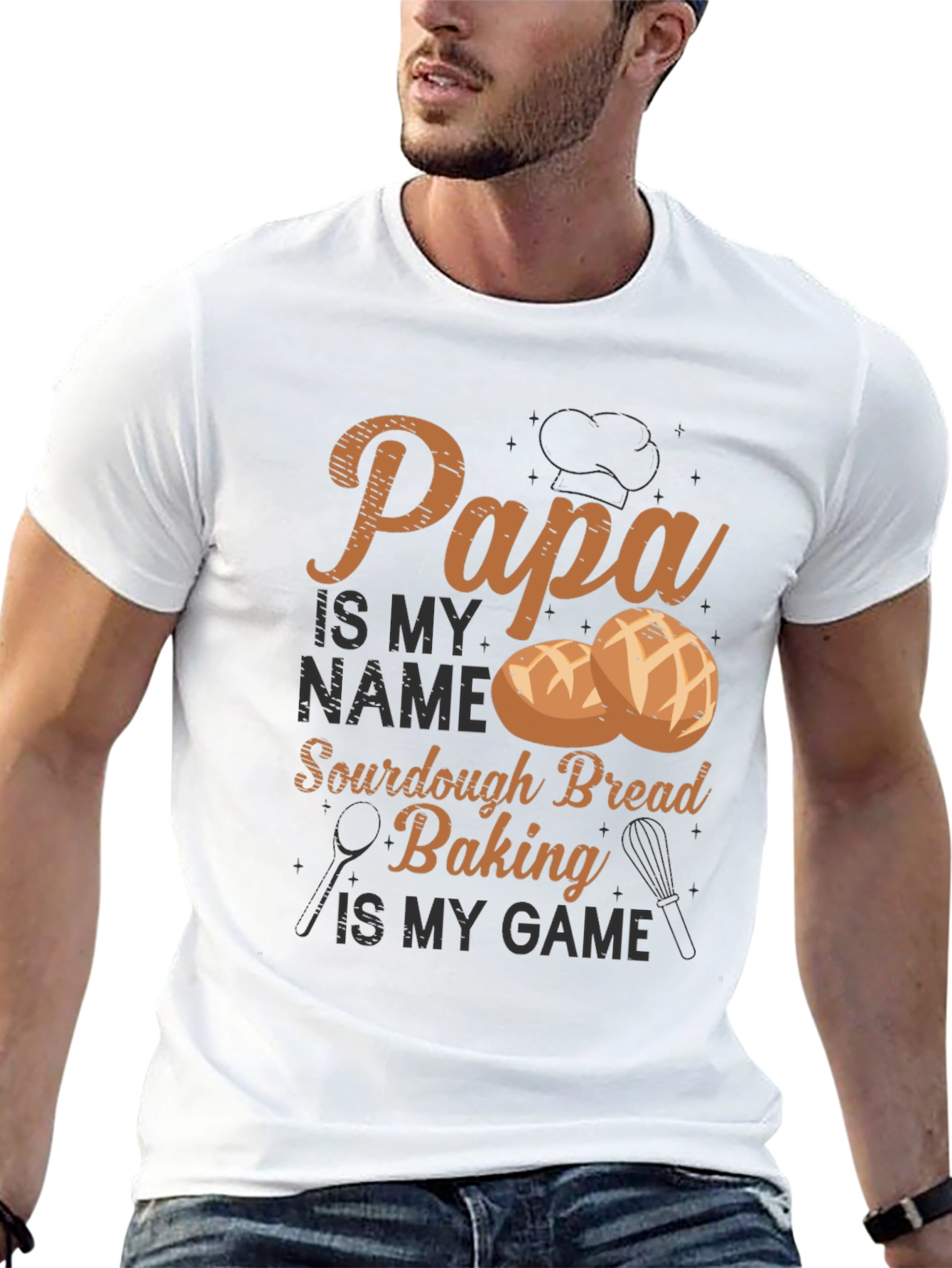 Papa Sourdough Bread Baking T-Shirt