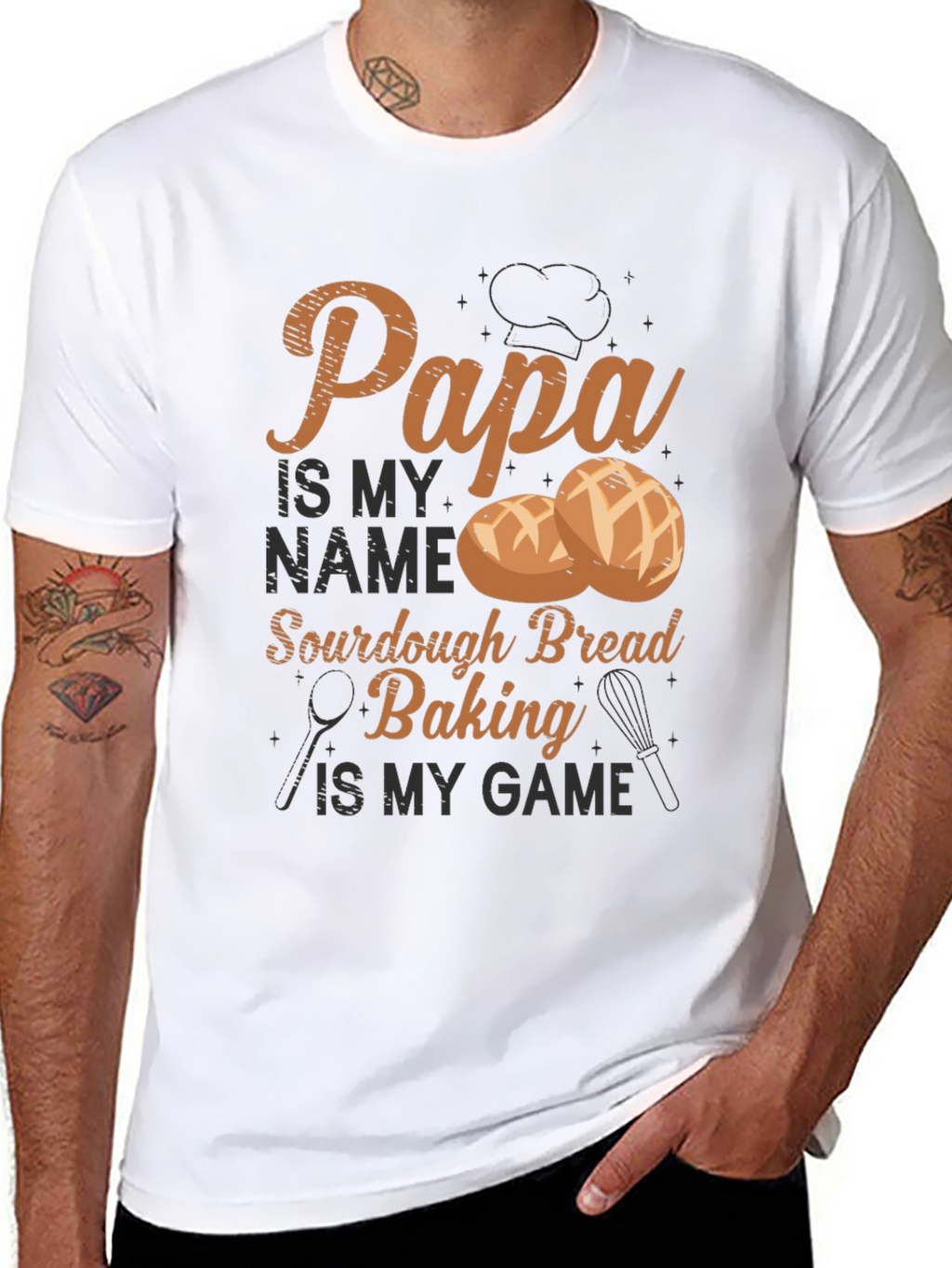 Papa Sourdough Bread Baking T-Shirt