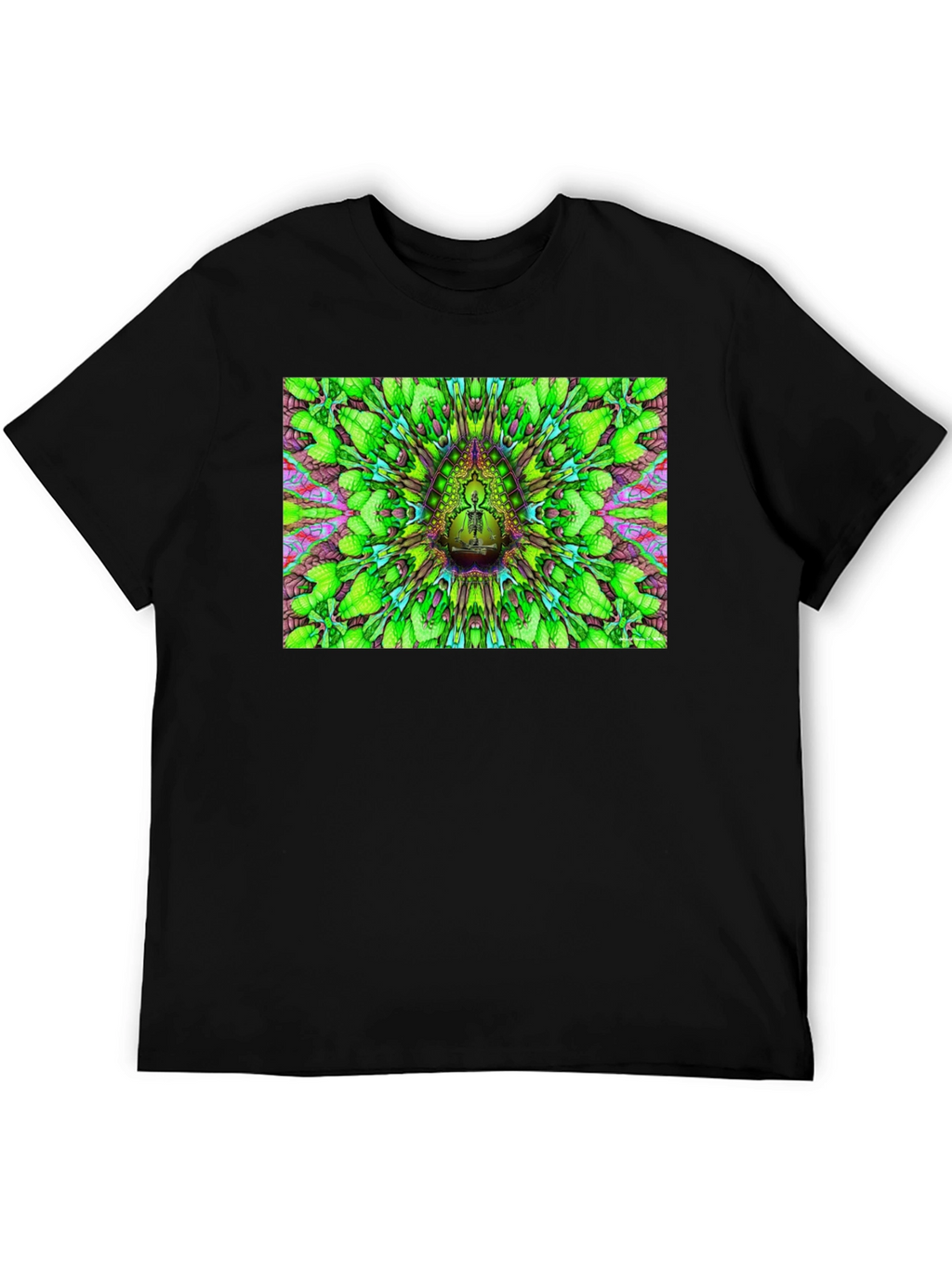 Psychedelic Green Pattern T-Shirt