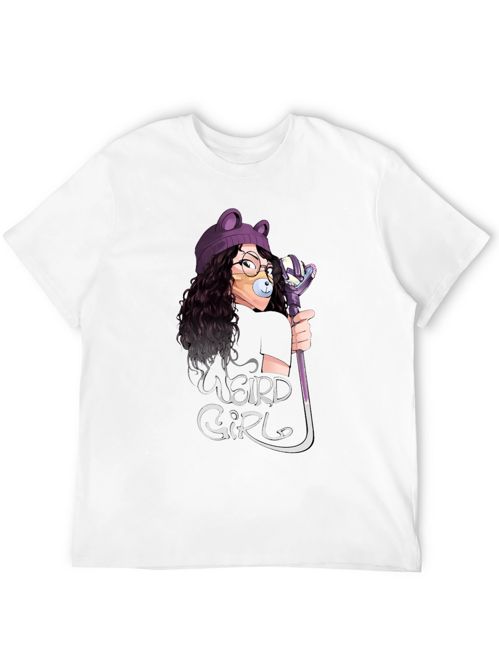 Weird Girl Graphic Tee - Black Unisex T-Shirt