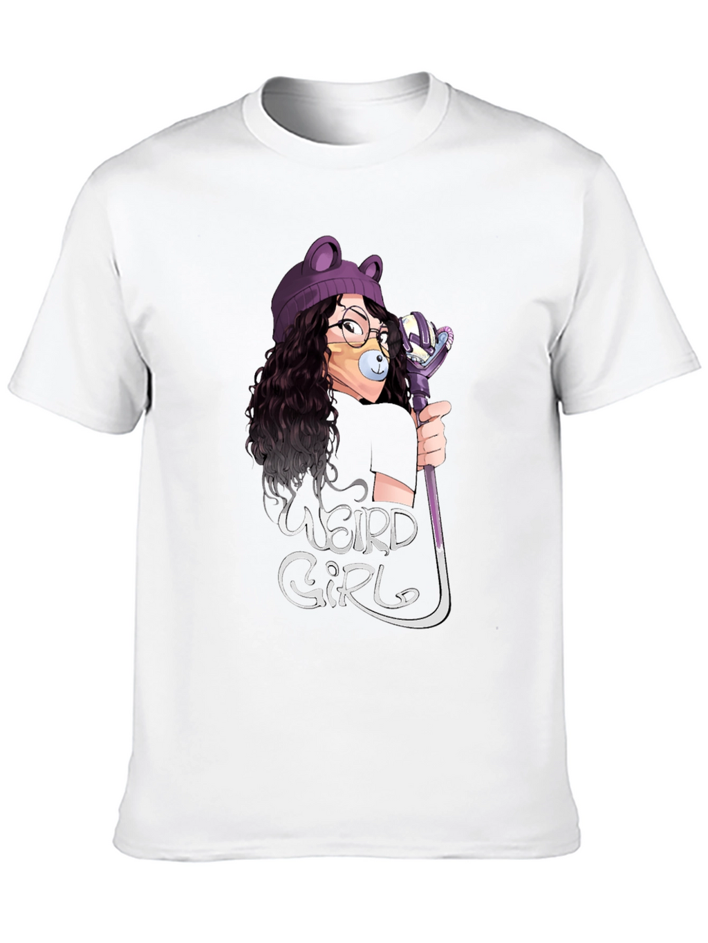 Weird Girl Graphic Tee - Black Unisex T-Shirt