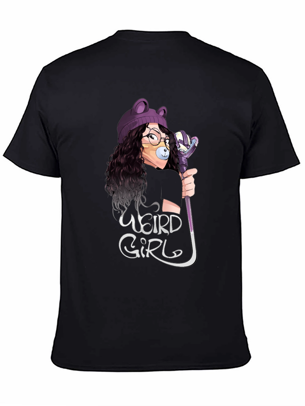 Weird Girl Graphic Tee - Black Unisex T-Shirt