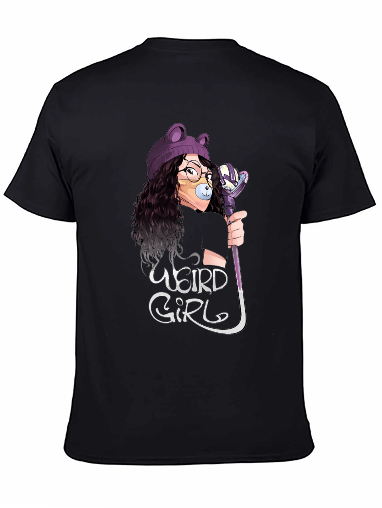Weird Girl Graphic Tee - Black Unisex T-Shirt