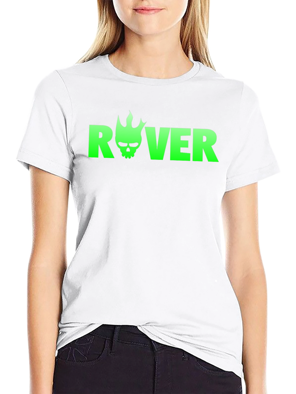 Rover Skull Flame Black T-Shirt