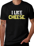 I Like Cheese Graphic Tee - Mens Black T-Shirt