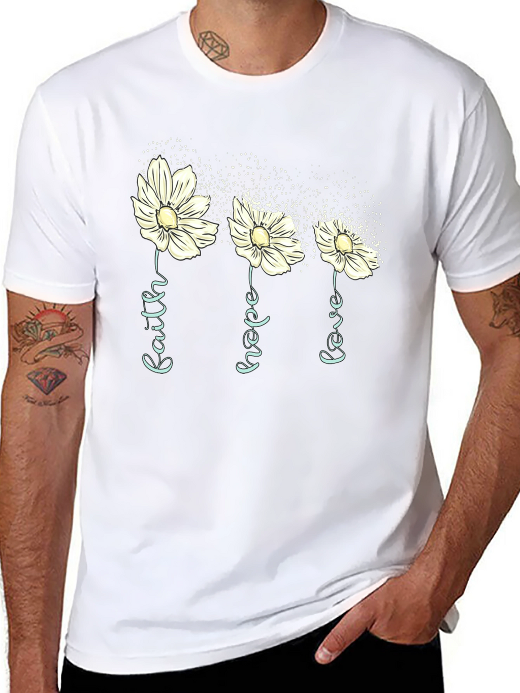 Faith Hope Love Floral T-Shirt