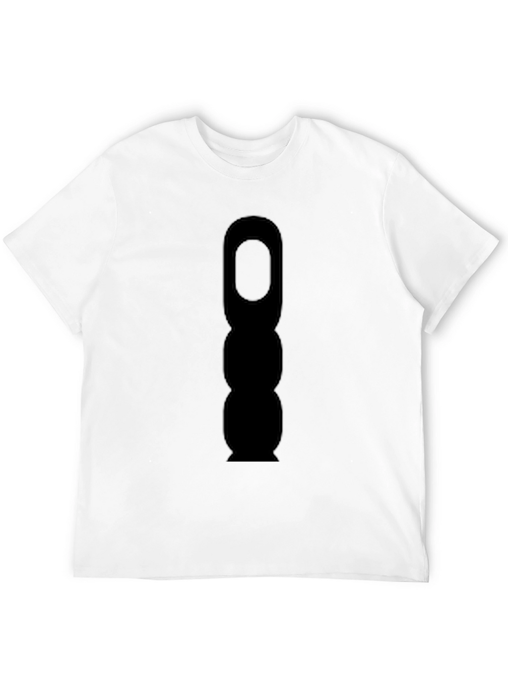 Mens Black T-Shirt with Abstract Silhouette Graphic